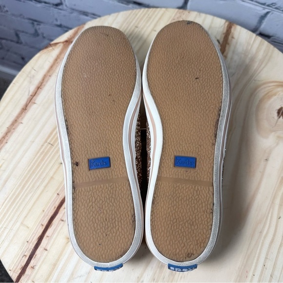 Keds X Kate Spade New York Champion Pink Rose Gold Glitter Sneakers Size 8.5 - Picture 8 of 9